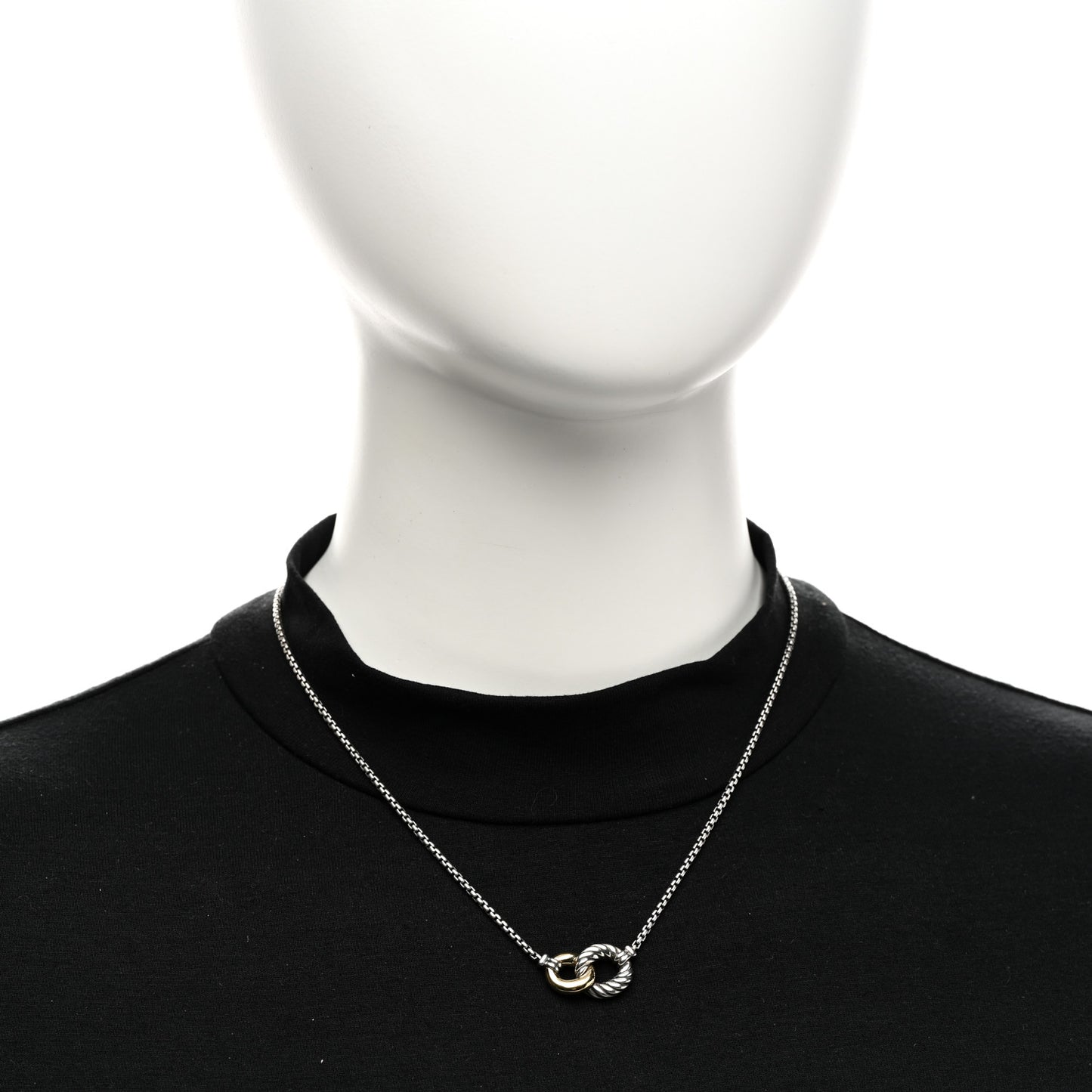 Sterling Silver 18K Yellow Gold Belmont Pendant Necklace