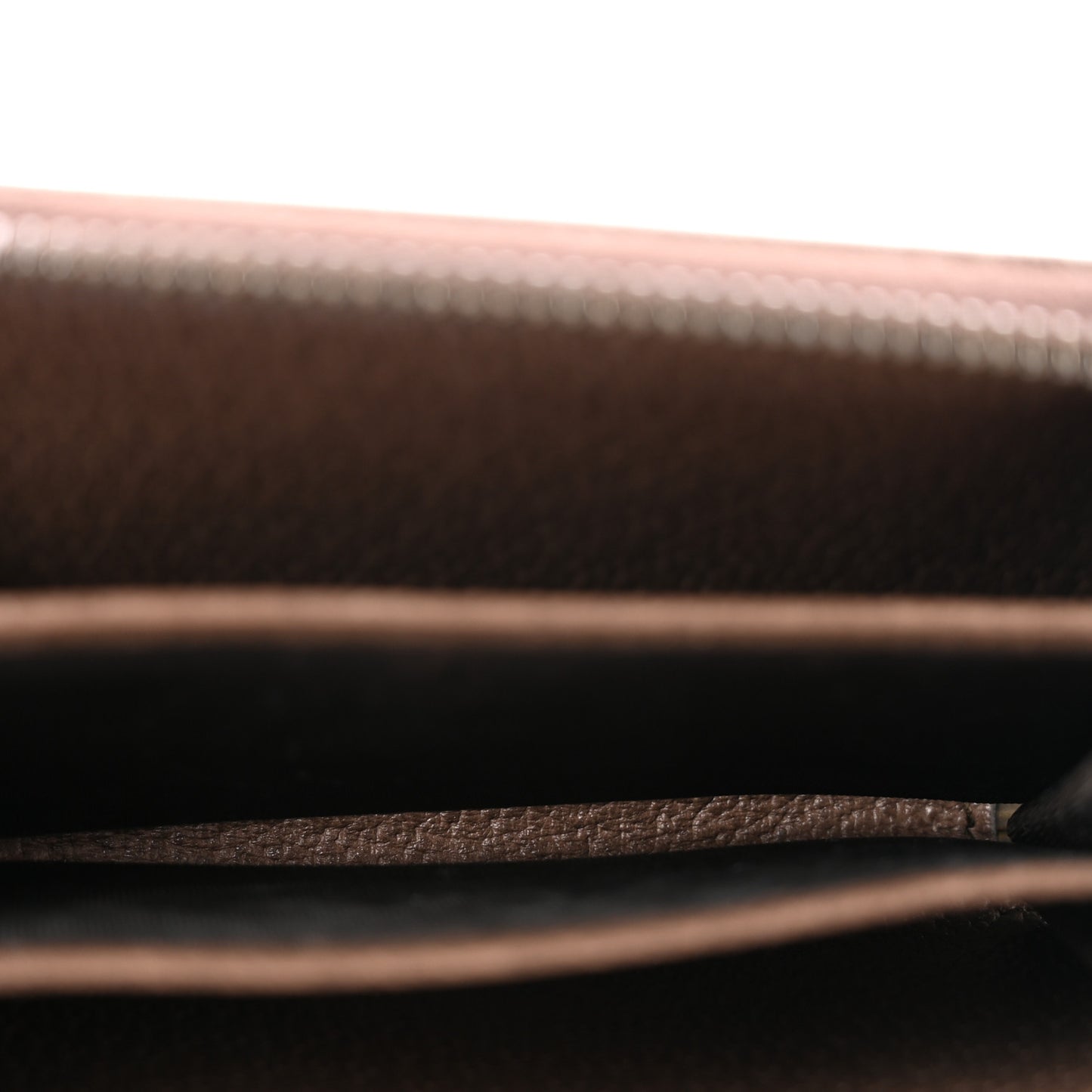 GG Supreme Web Ophidia Zip Around Card Case Brown