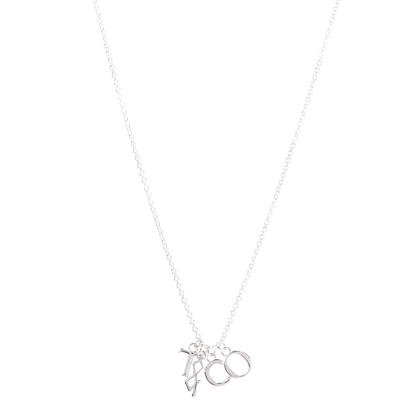 Sterling Silver Charms Pendant Necklace