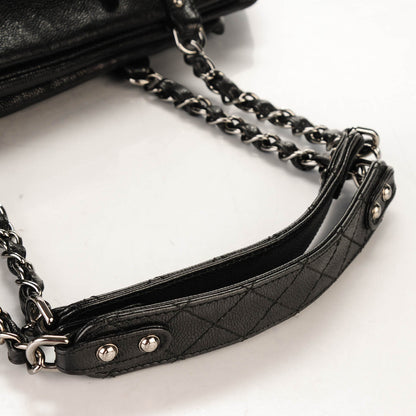 Chanel Glazed Caviar Pocket In The City Tote Black 9 of 10