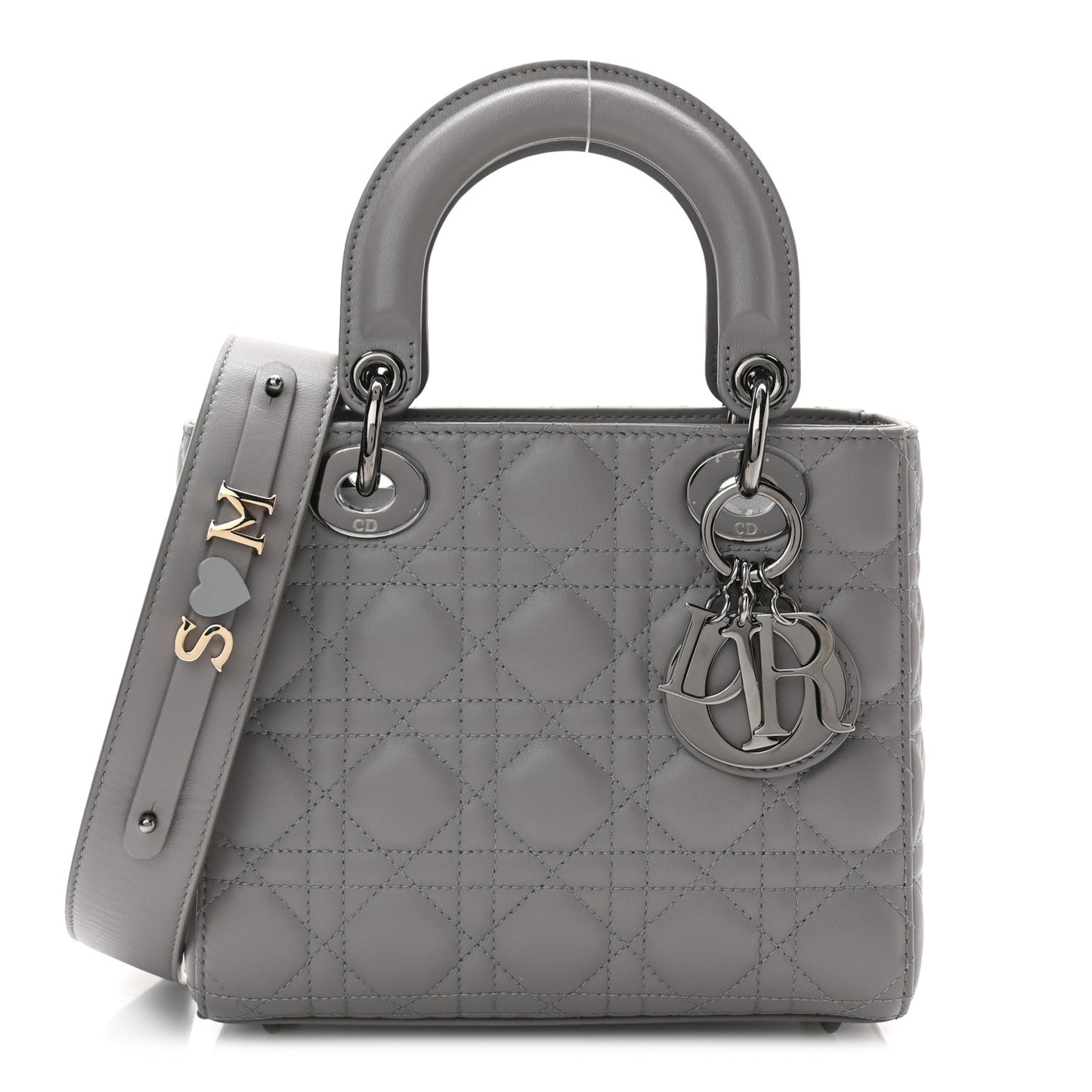 Lambskin Cannage Small My ABCDior Lady Dior Grey