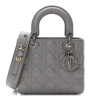 Christian Dior Lambskin Cannage Small My ABCDior Lady Dior Grey 1 of 11