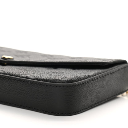 Louis Vuitton Empreinte Pochette Felicie Chain Wallet Black 9 of 10