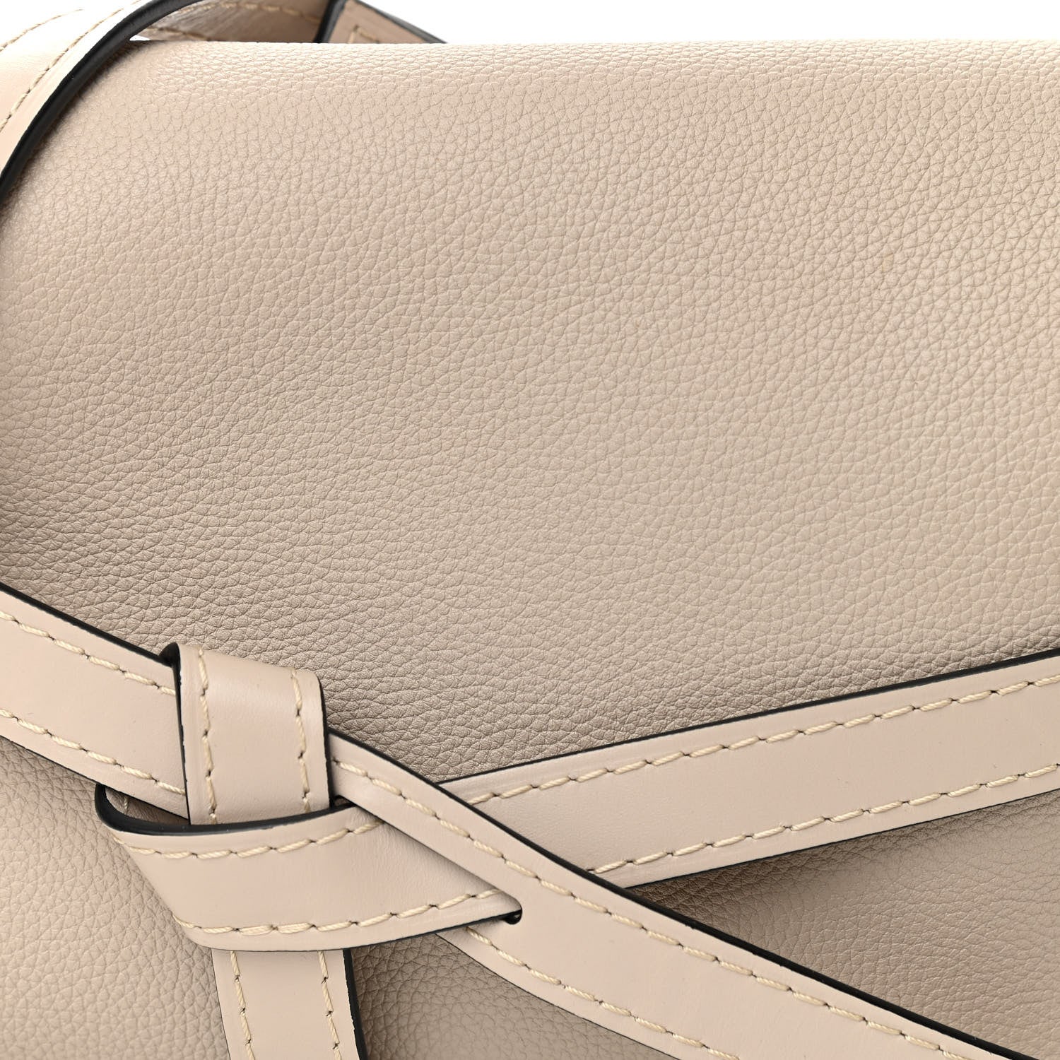 Loewe Grained Calfskin Small Gate Crossbody Bag Light Oat 8 of 10