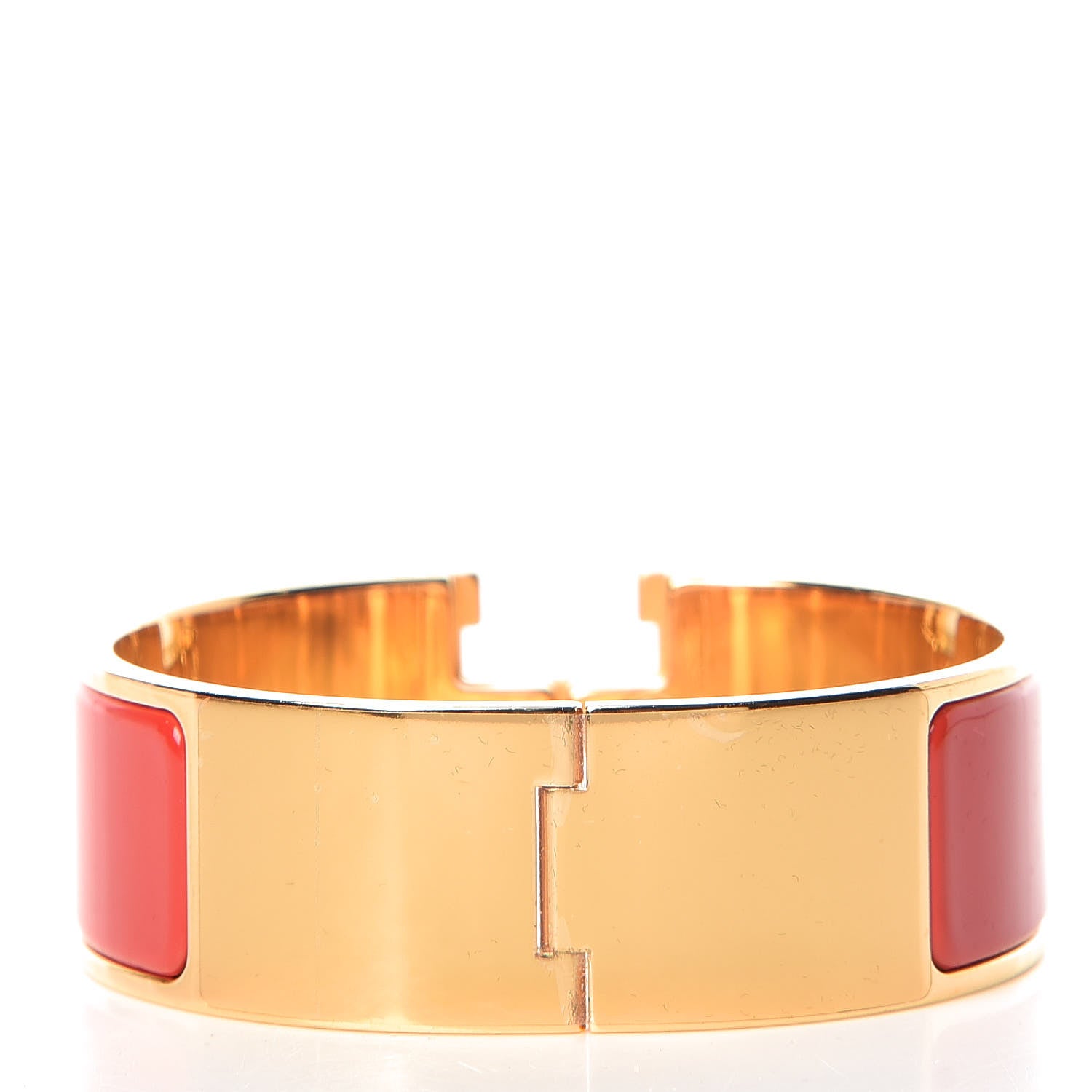 Hermes Enamel Wide Clic Clac H Bracelet PM Red 3 of 6