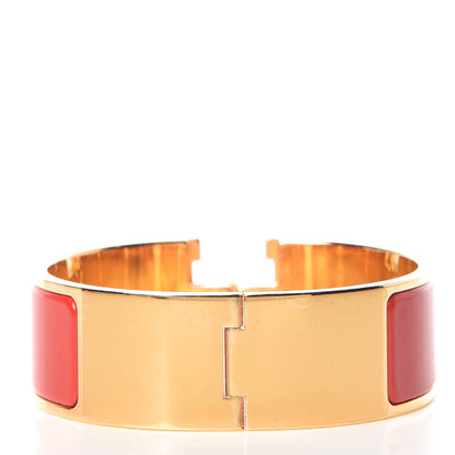 Hermes Enamel Wide Clic Clac H Bracelet PM Red 3 of 6