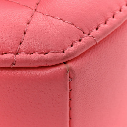 Chanel Lambskin Quilted CC In Love Heart Waist Belt Bag With Chain Pink 11 of 13