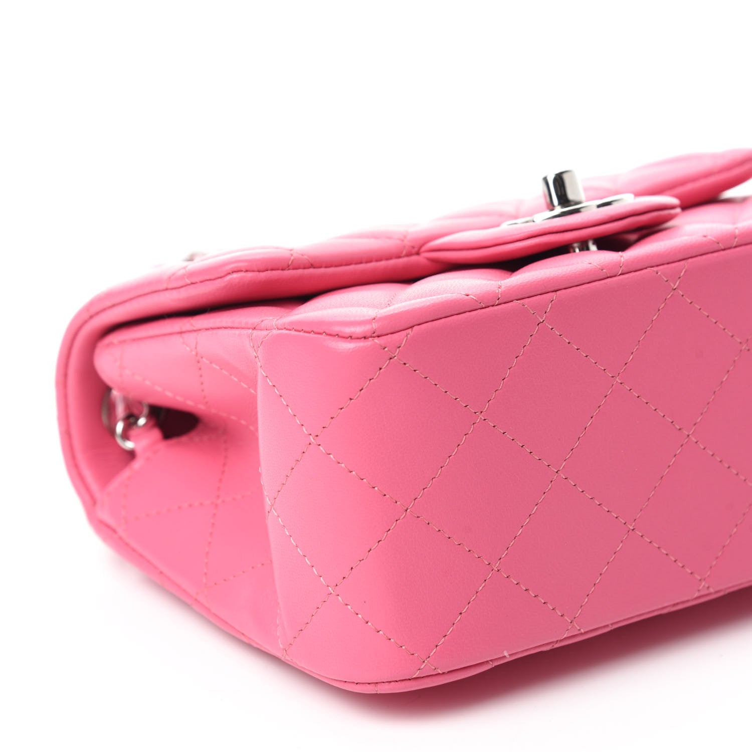 Chanel Lambskin Quilted Mini Square Flap Pink 6 of 12