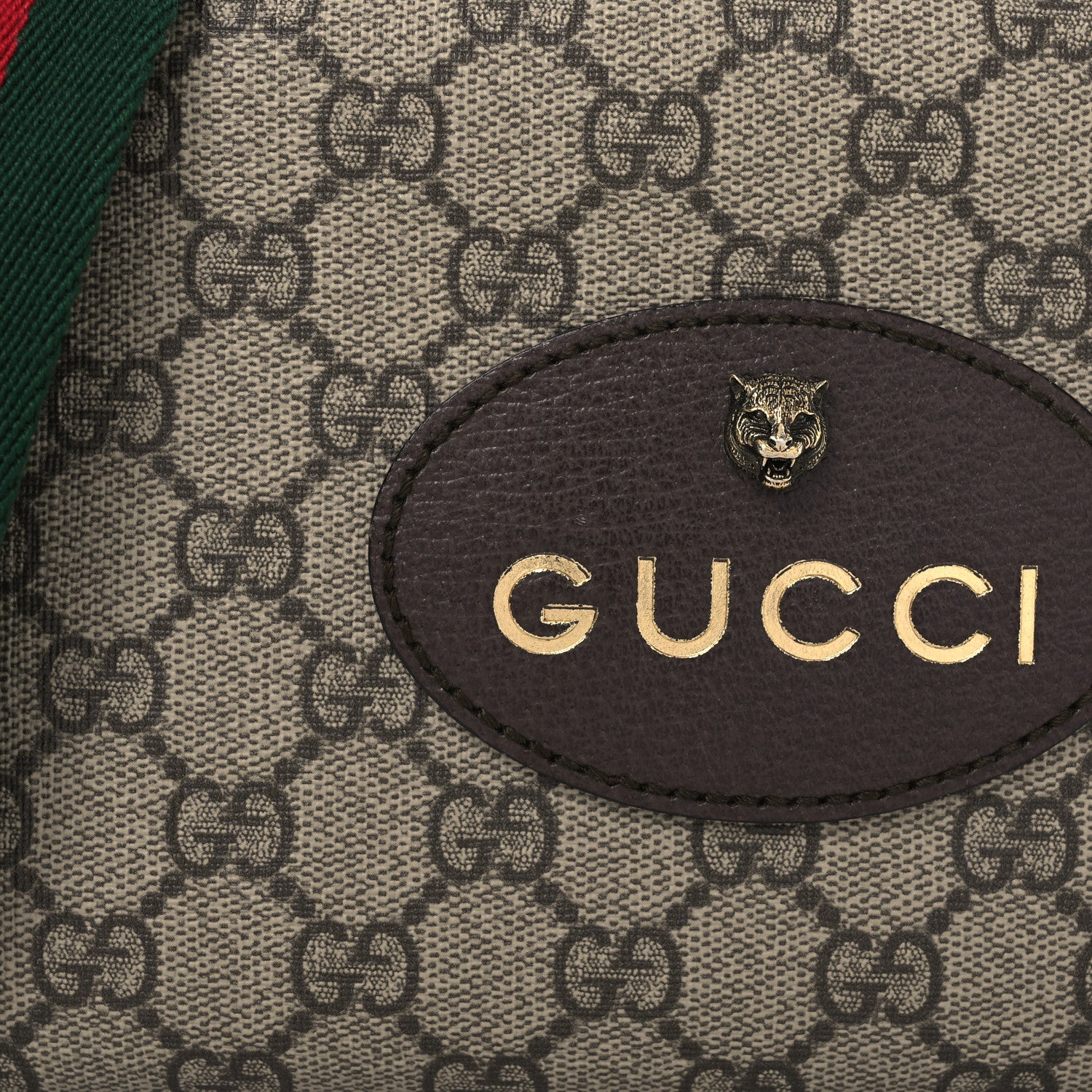 Gucci GG Supreme Monogram Web Neo Vintage Shoulder Bag Beige New Acero Crop 9 of 18