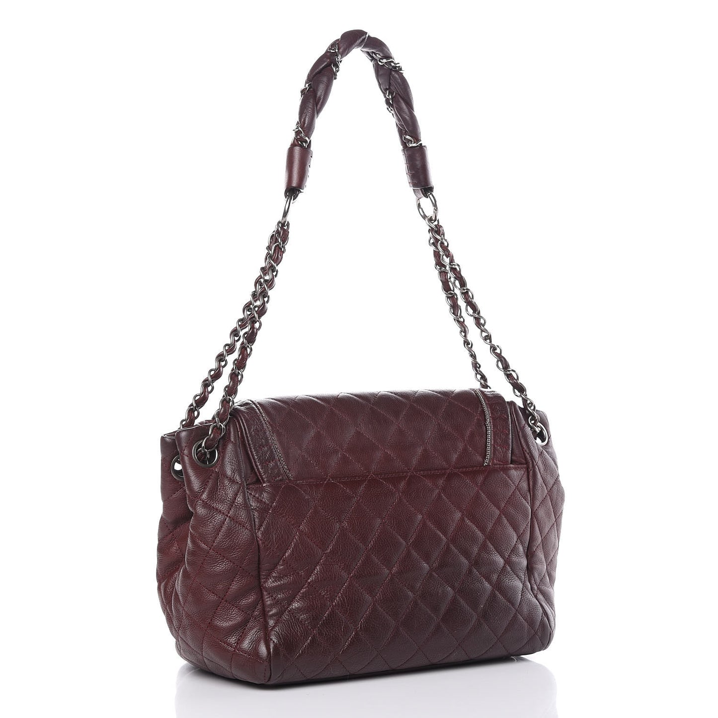 Calfskin Quilted Istanbul Accordion Flap Burgundy