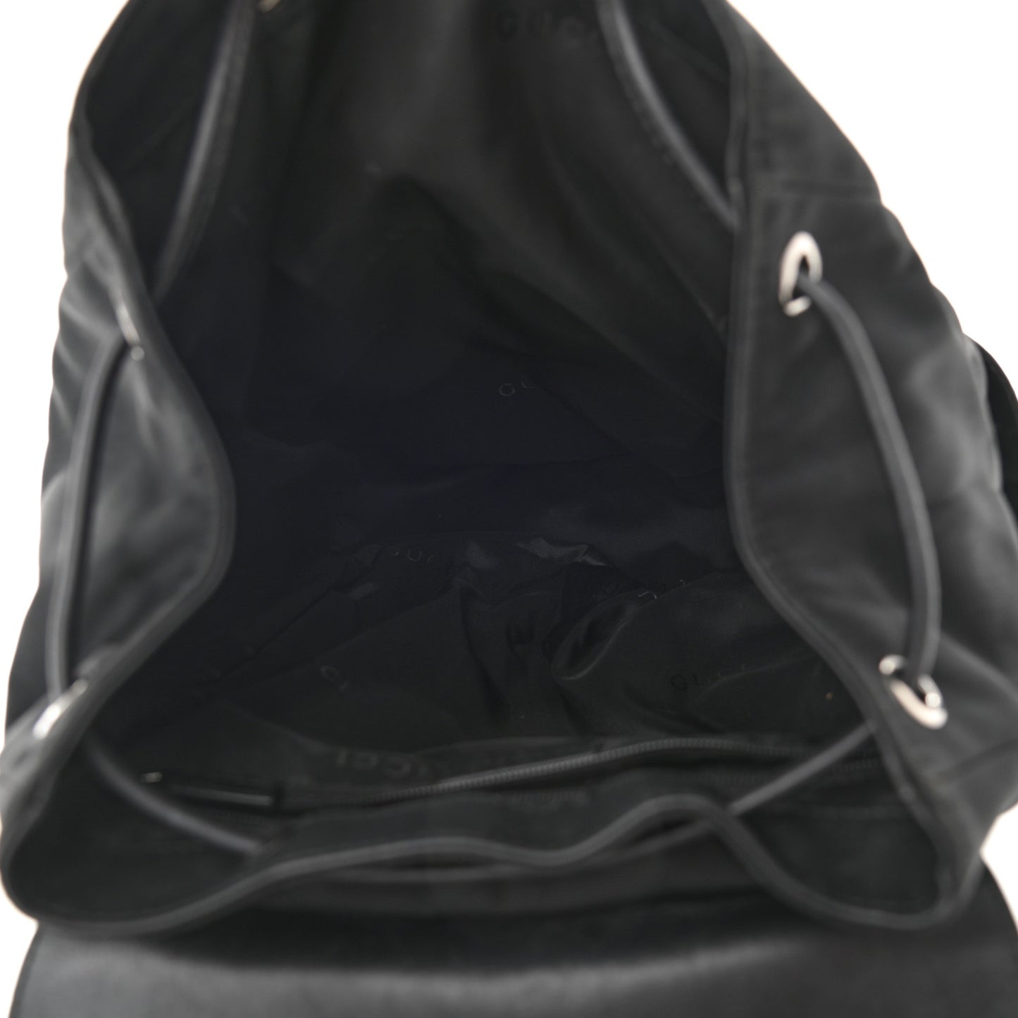 Calfskin Canvas Backpack Black
