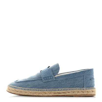 Hermes Denim Canvas Mens Trip Espadrilles 43 Bleu Clair 1 of 12