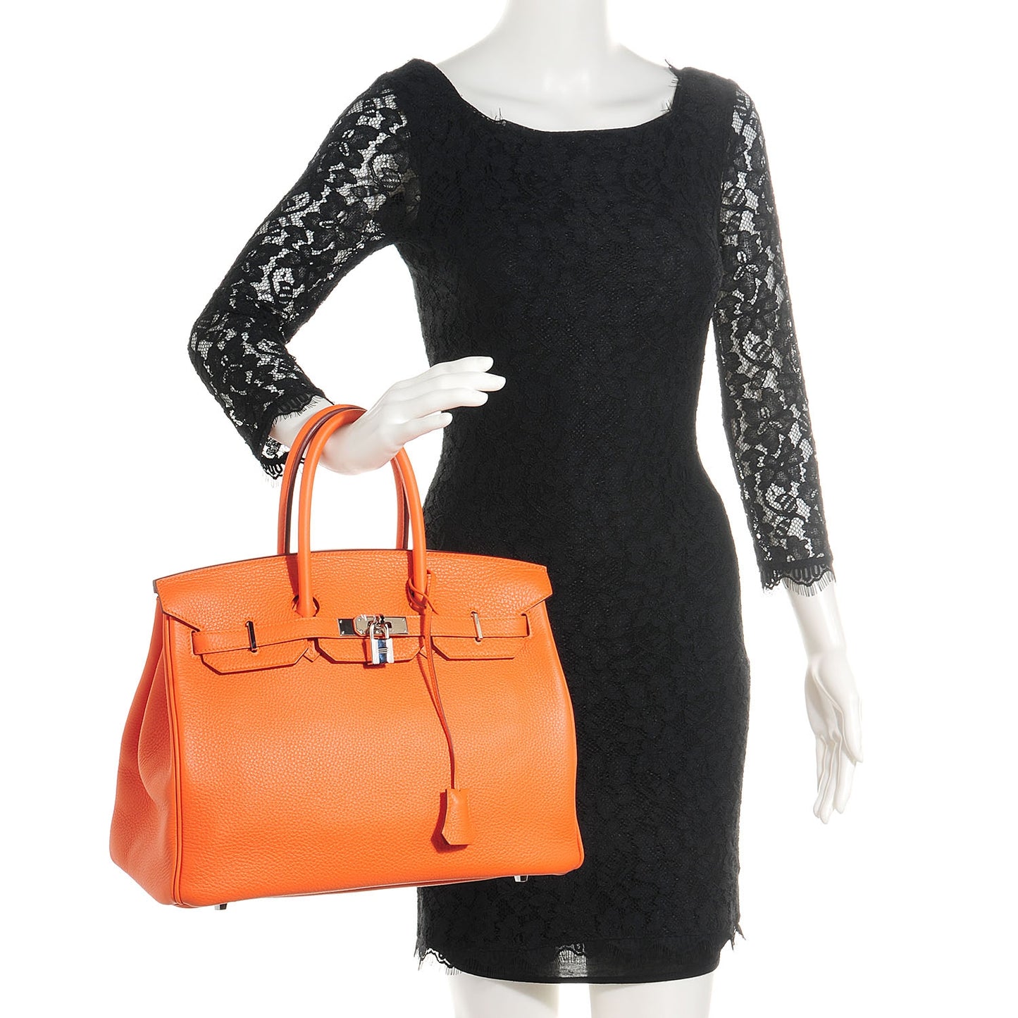 Taurillon Clemence Birkin 35 Feu Orange