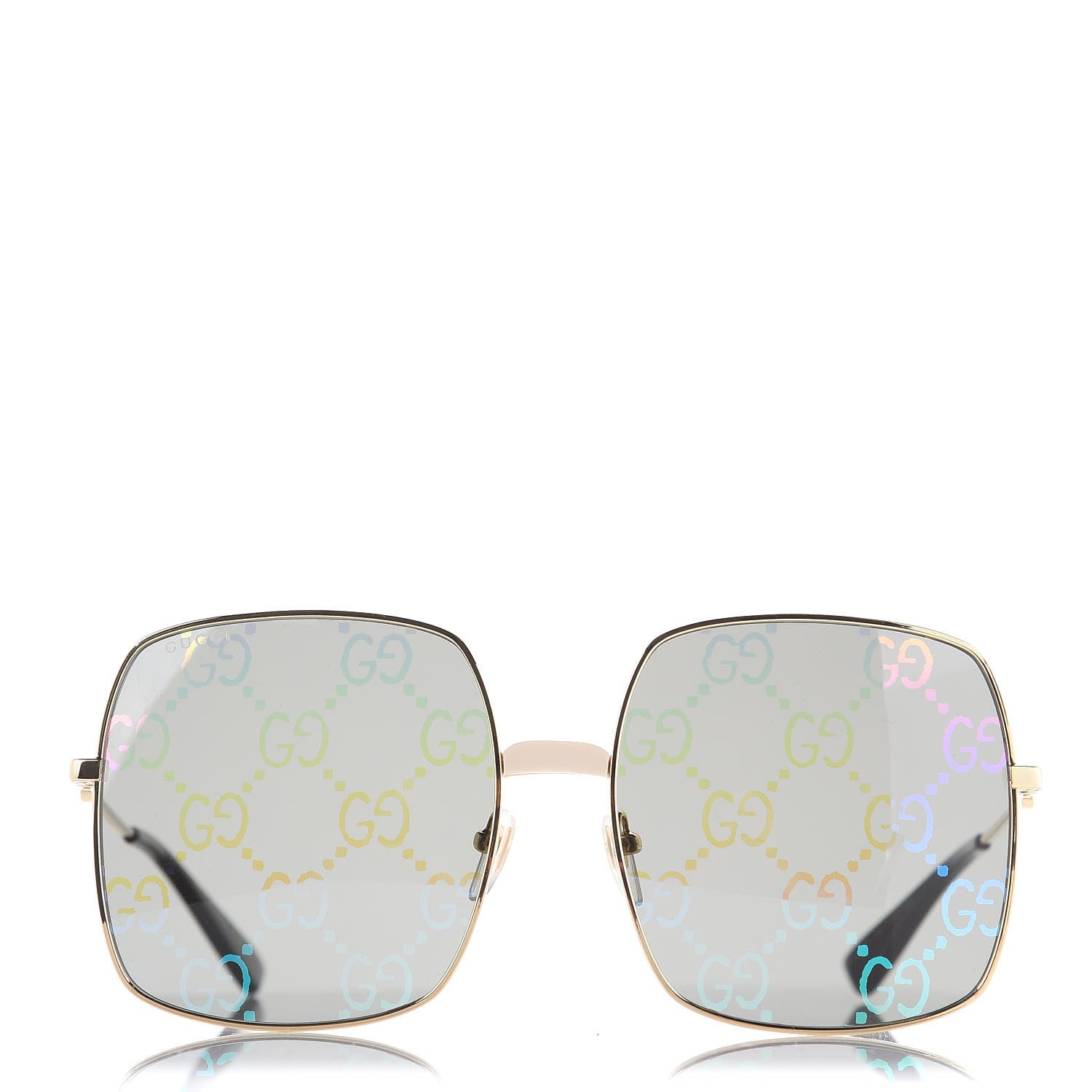 Gucci Rectangular Frame Sunglasses GG0414S Black 4 of 7