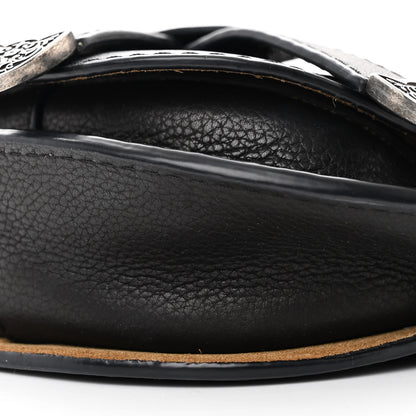 Loewe Grained Calfskin Mini Gate Western Crossbody Bag Black 9 of 9
