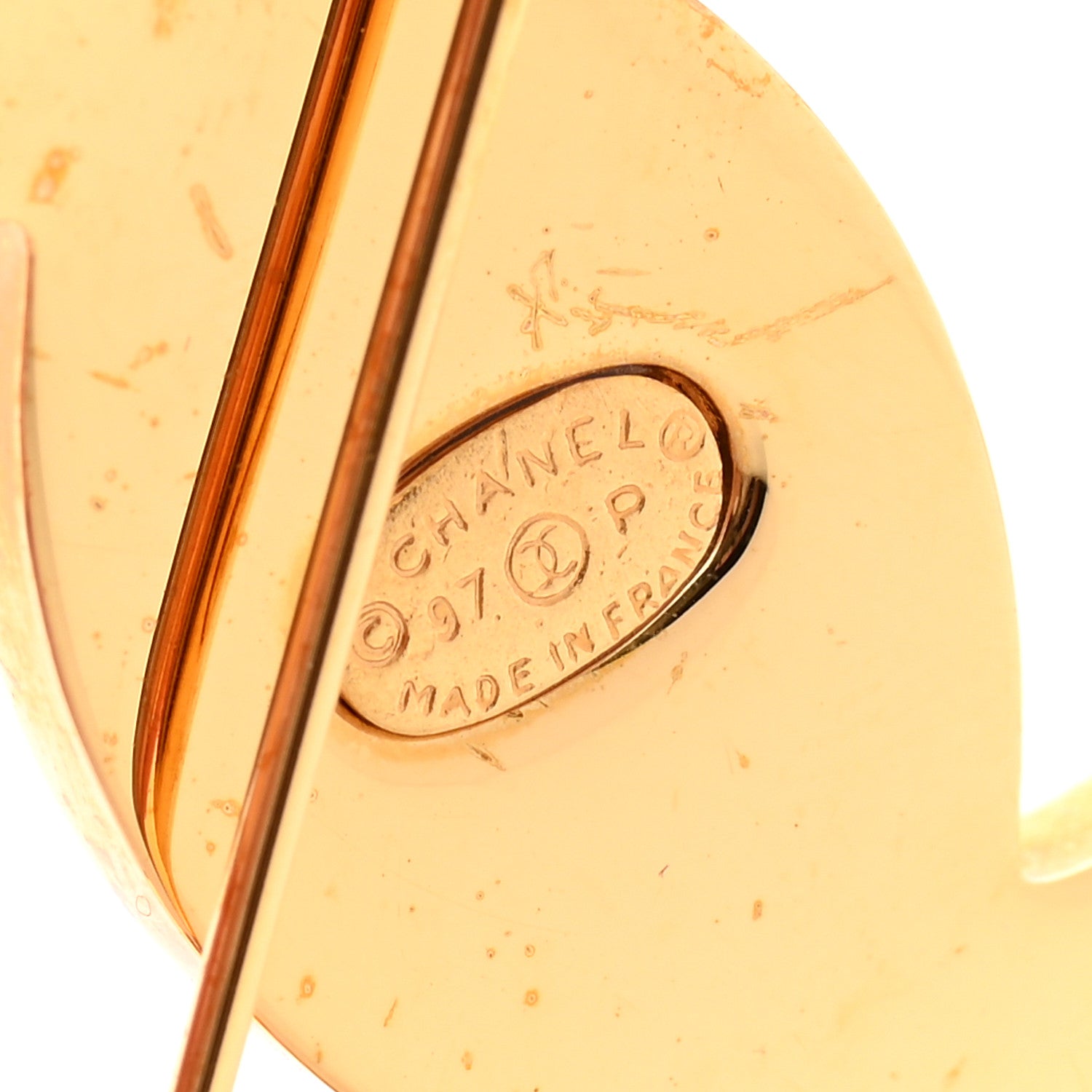 Chanel Metal CC Turn Lock Brooch Gold 4 of 5