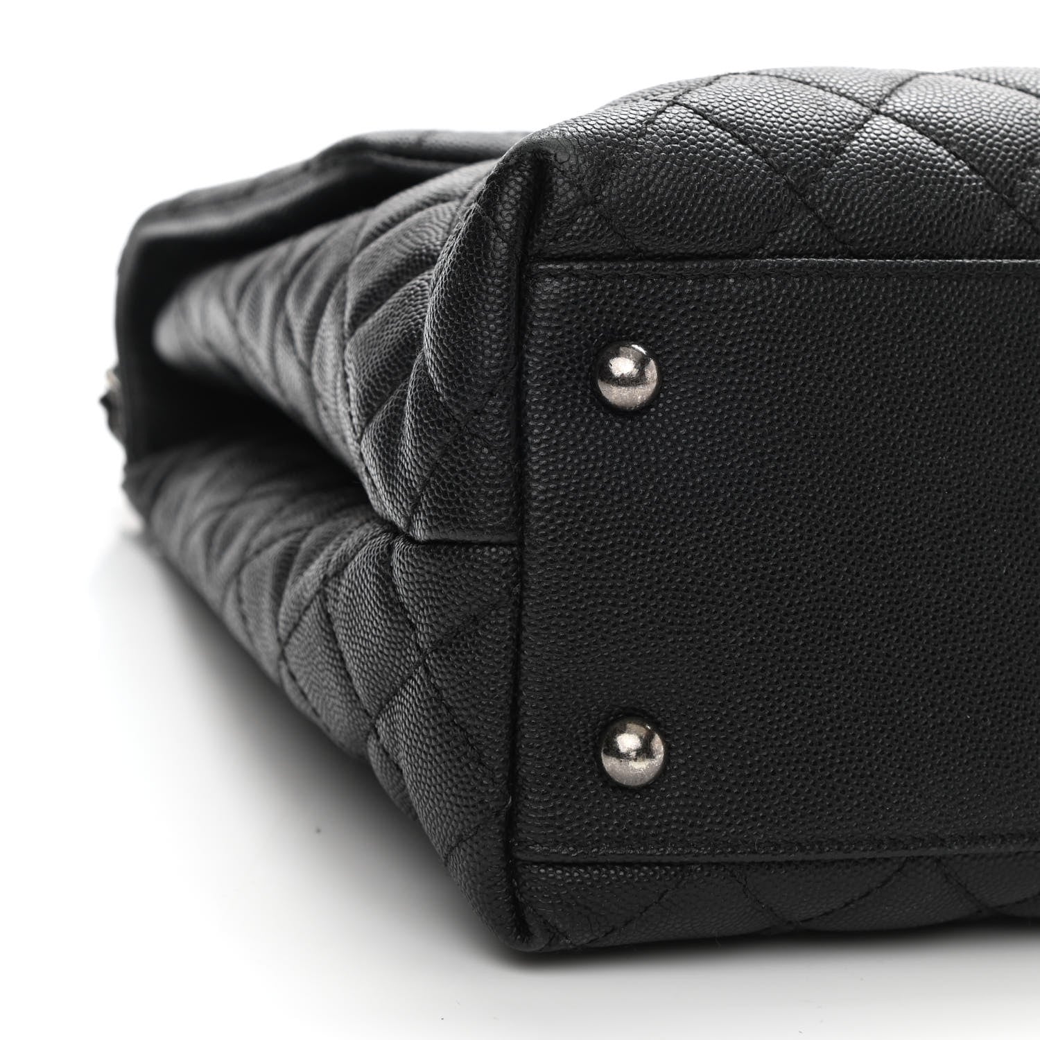 Chanel Caviar Liazard Quilted Large Coco Handle Flap Black 9 of 10