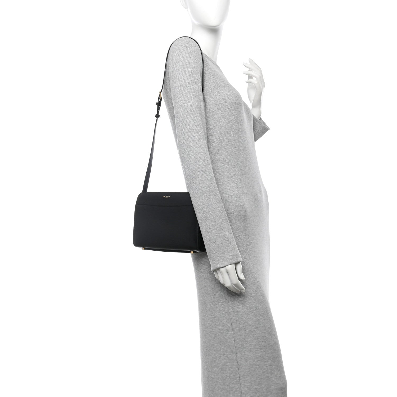 Saint Laurent Calfskin Reverse Satchel Black 2 of 13