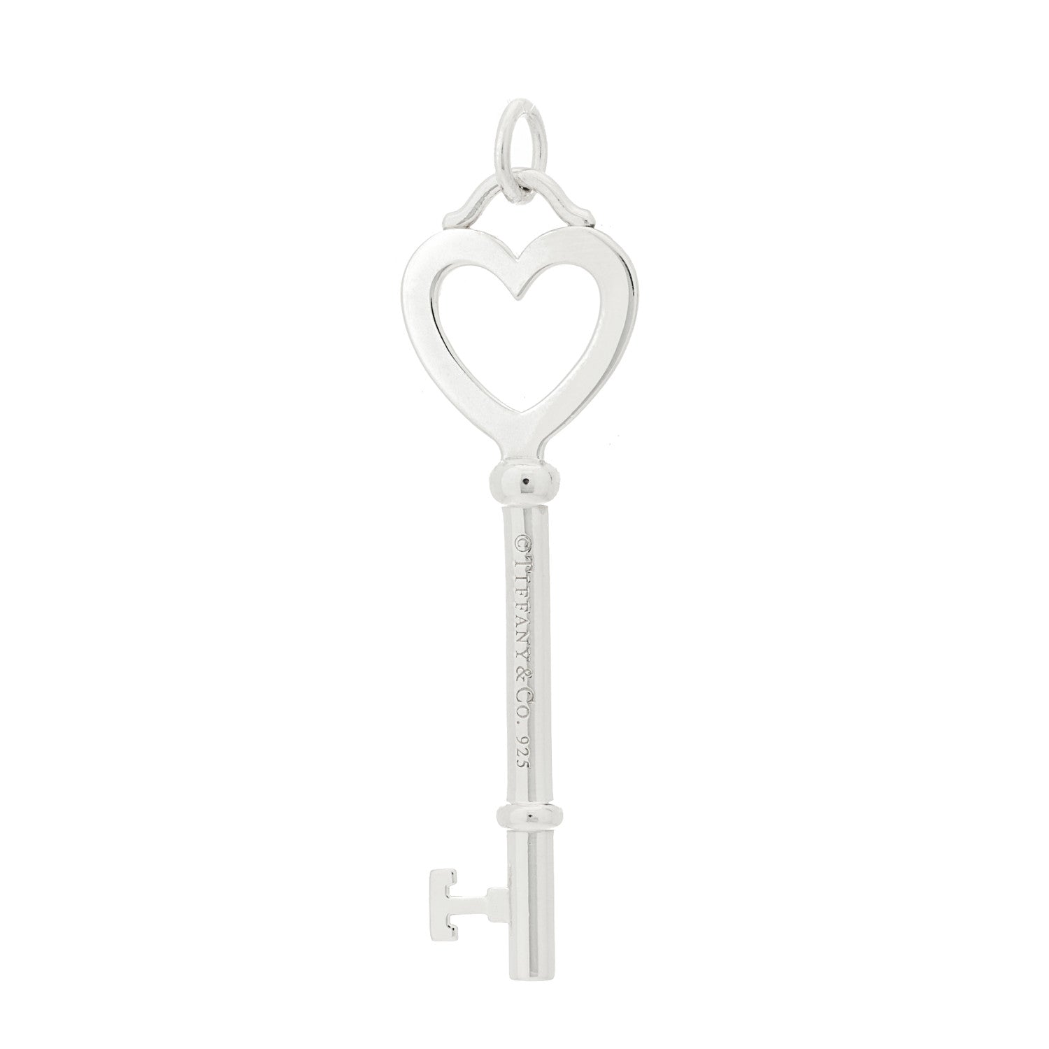 Tiffany Sterling Silver Large Heart Key Pendant 4 of 4