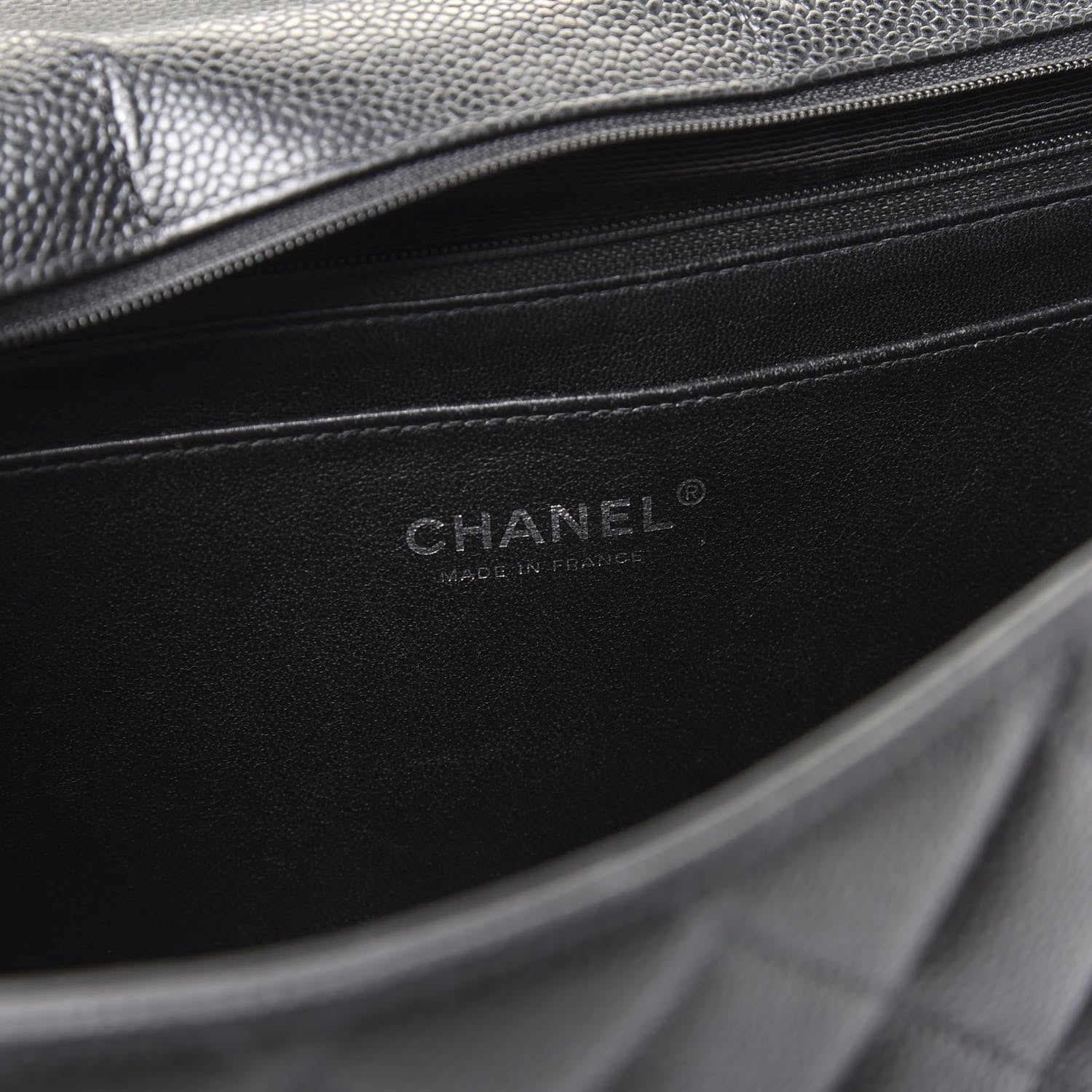 Chanel Caviar Quilted Jumbo Single Flap Black 5 of 11