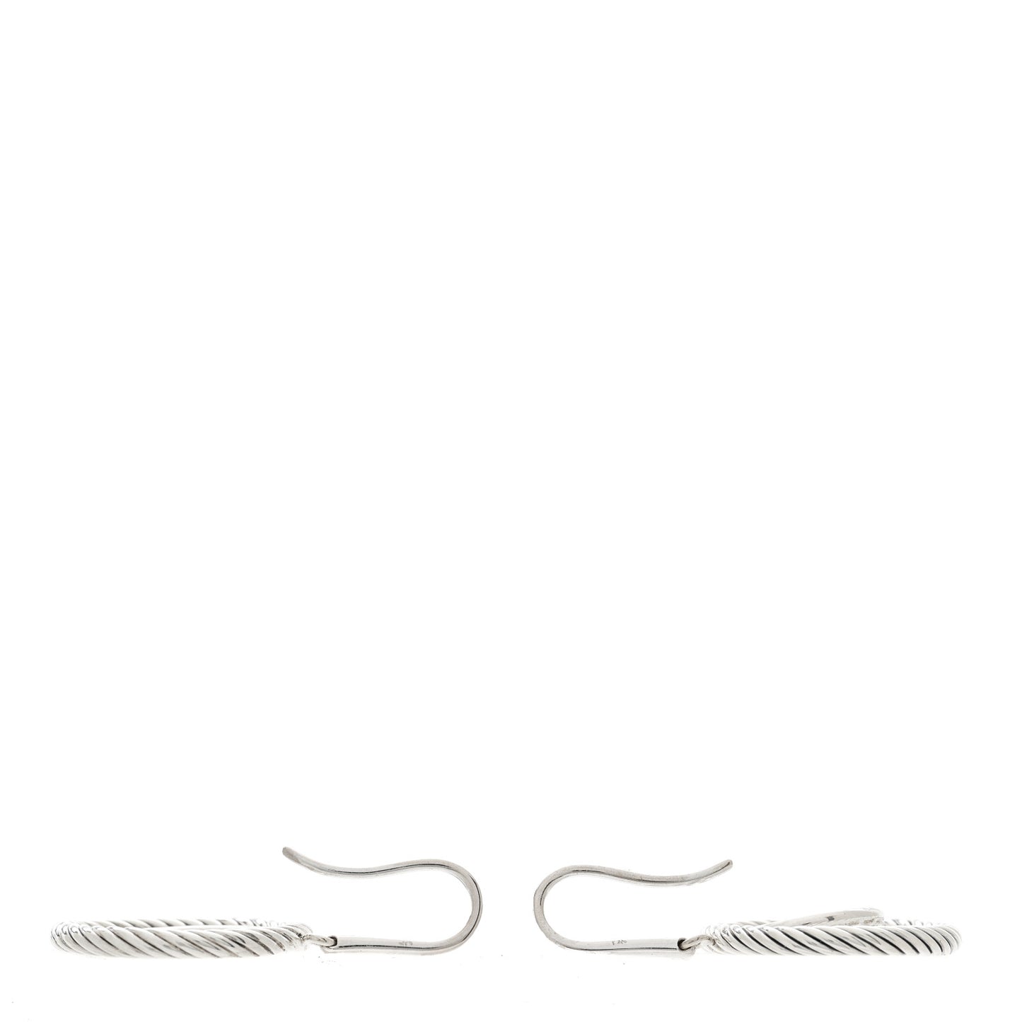 Sterling Silver Diamond Mobile Circle Drop Earrings