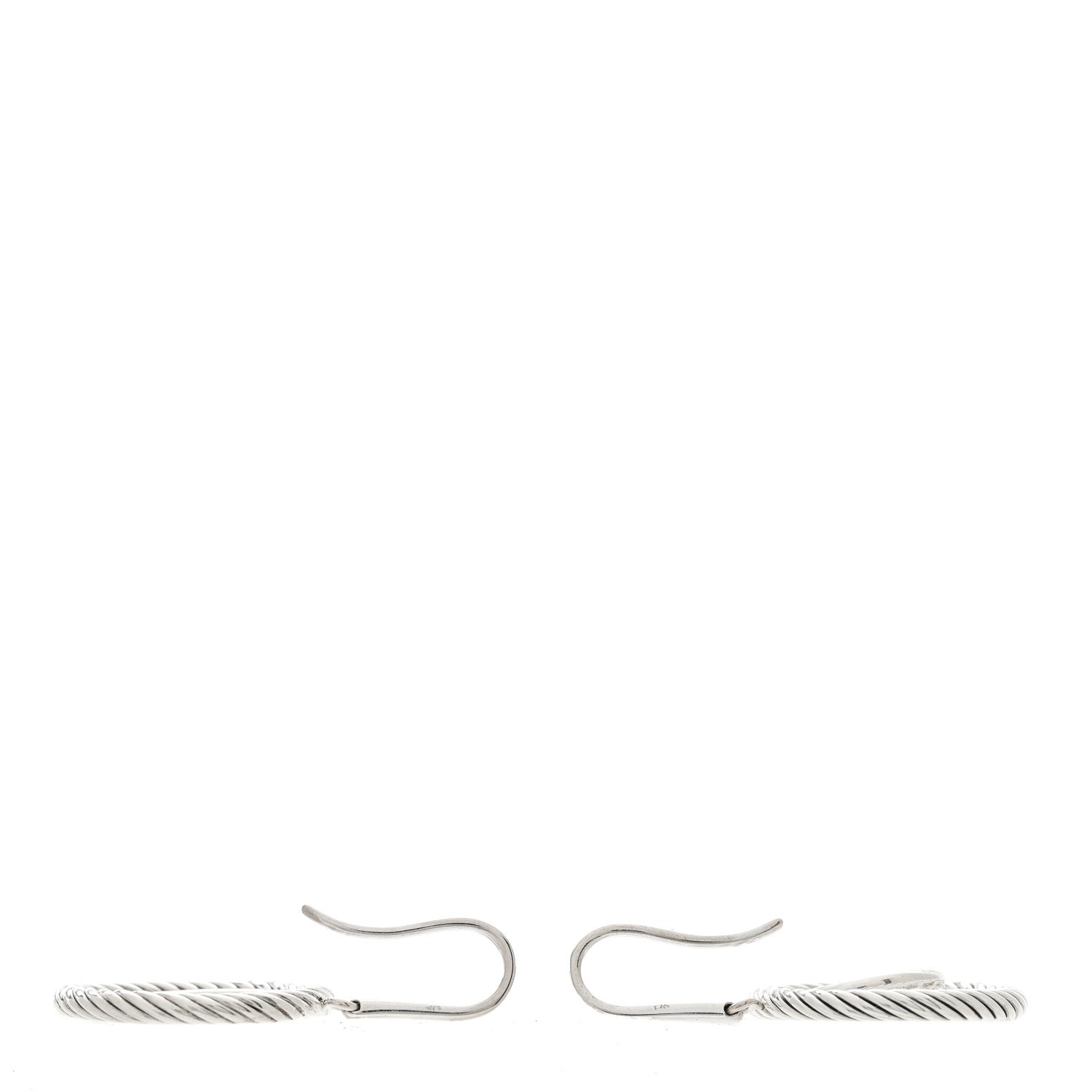 David Yurman Sterling Silver Diamond Mobile Circle Drop Earrings 3 of 4