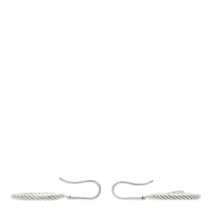David Yurman Sterling Silver Diamond Mobile Circle Drop Earrings 3 of 4