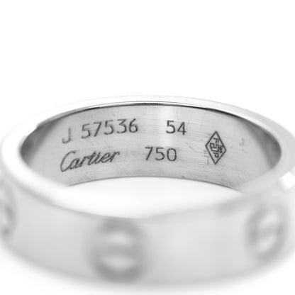 Cartier 18K White Gold 5.5mm LOVE Ring 54 6.75 4 of 4
