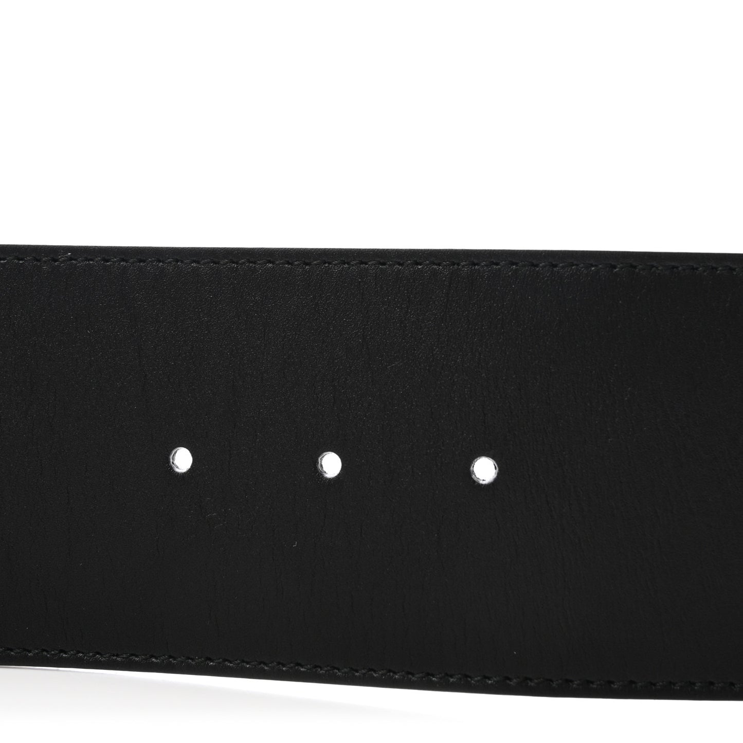 Moon Calfskin Pearl Double G 70mm Belt 85 34 Black Cream