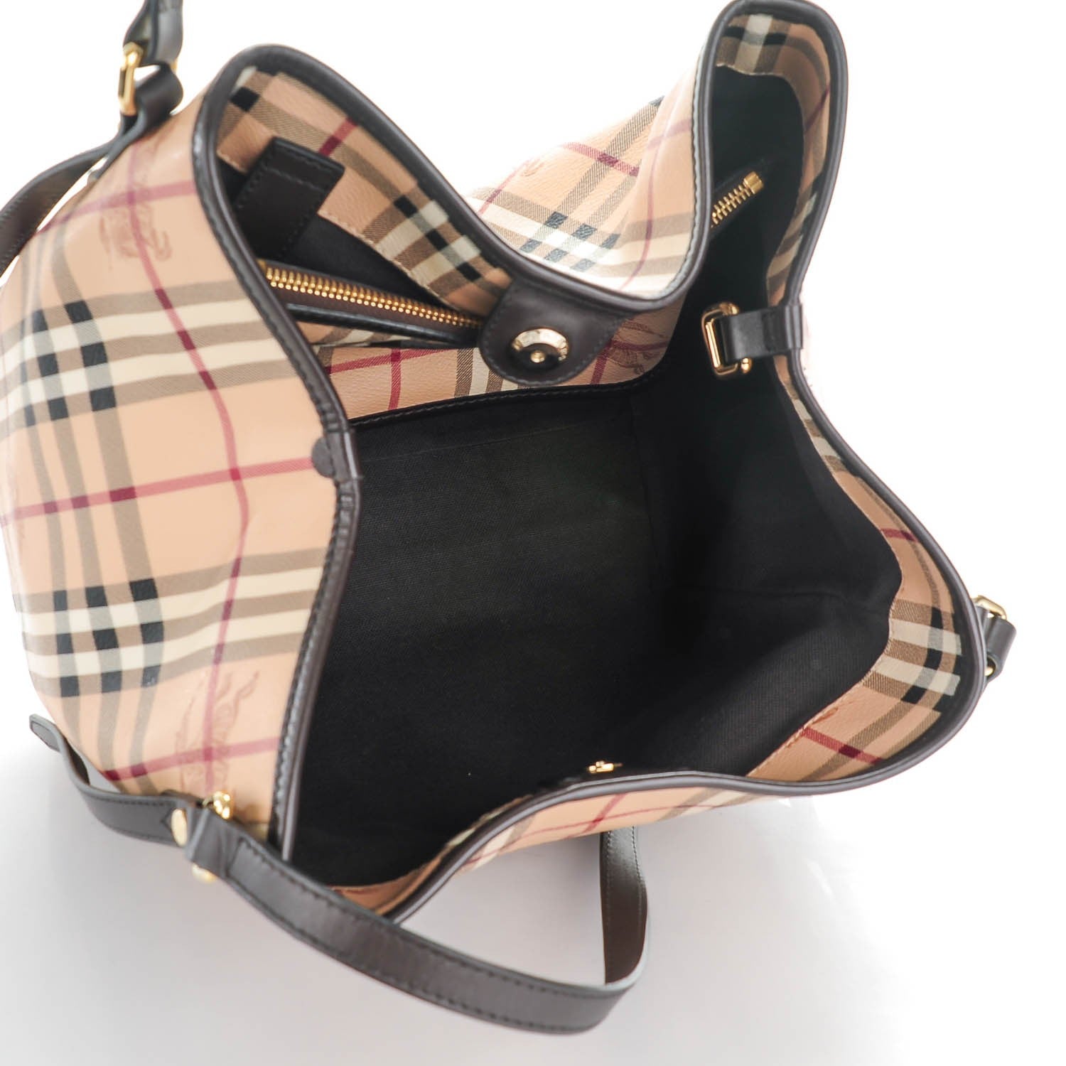 Burberry Haymarket Check Small Canterbury Tote Black 5 of 9