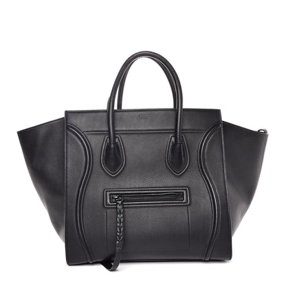 Celine Supple Calfskin Medium Phantom Luggage Black 1 of 8