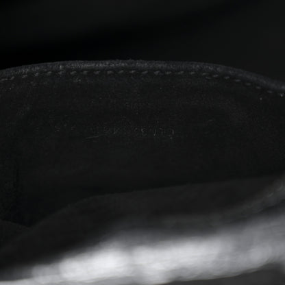 Saint Laurent Calfskin Crocodile Embossed Small Monogram Cabas Black 7 of 21