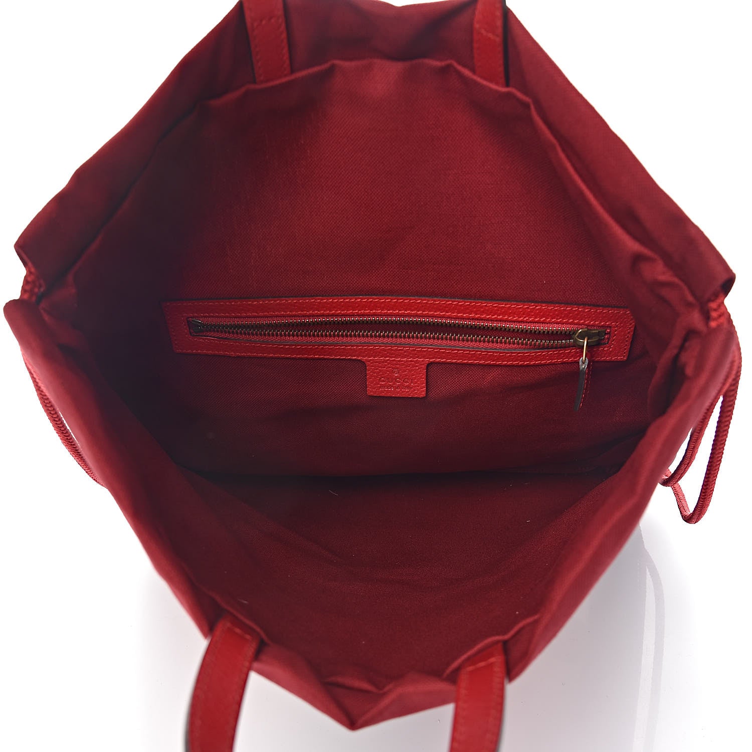 Gucci Canvas Logo Sylvie Stripe Drawstring Backpack Red 5 of 10