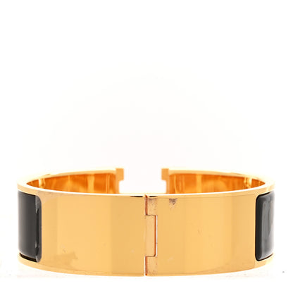 Hermes Enamel Wide Clic Clac H Bracelet PM Black 3 of 5