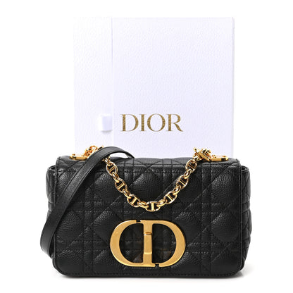 Christian Dior Calfskin Cannage Small Caro Bag Black 10 of 10