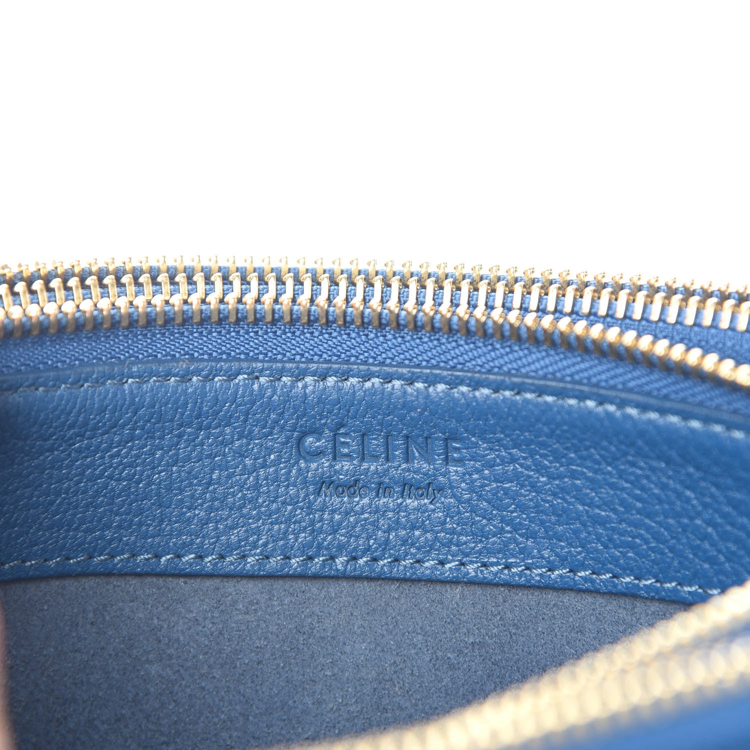 Celine Lambskin Small Trio Crossbody Bag Denim 8 of 10