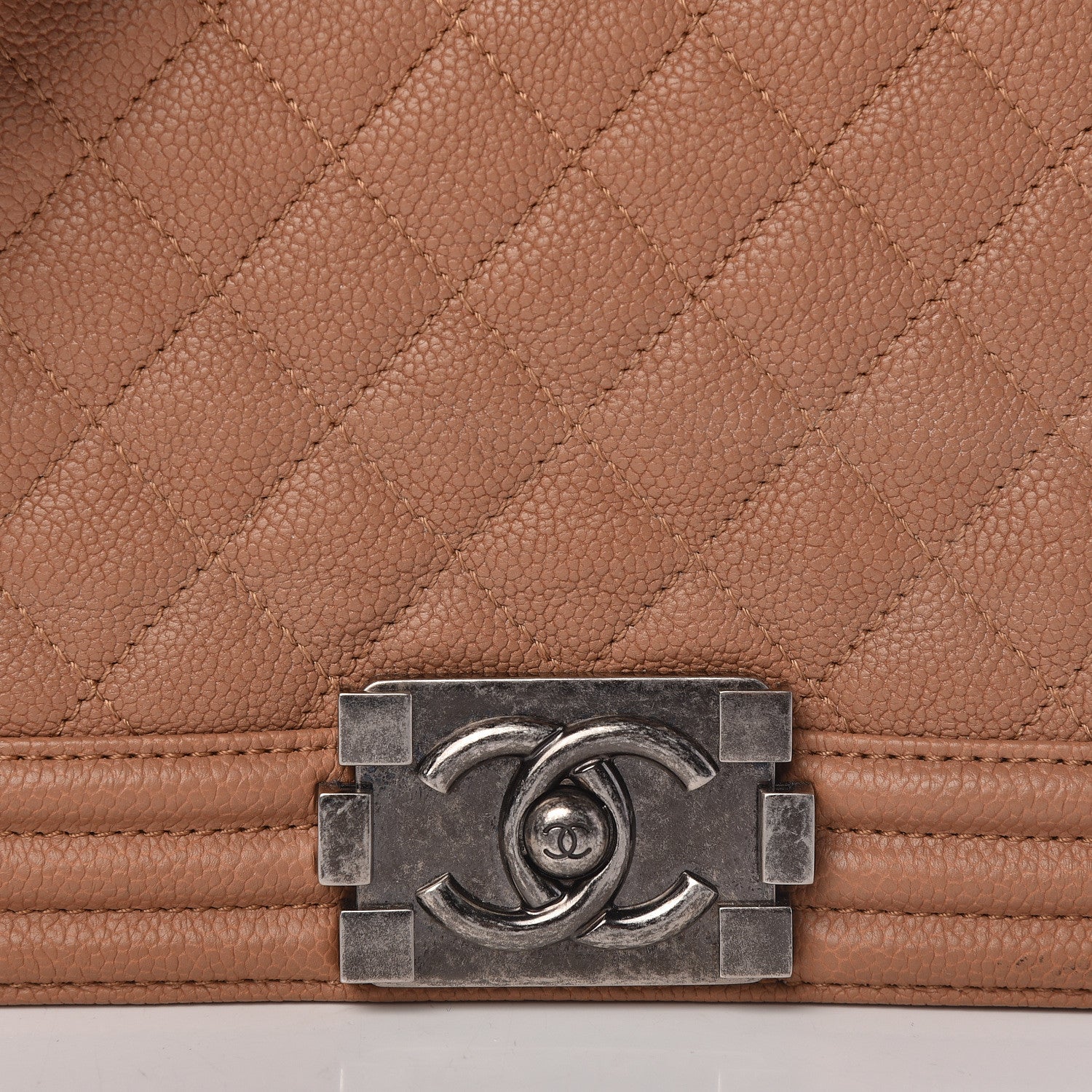 Chanel Caviar Quilted Medium Boy Flap Camel 8 of 11