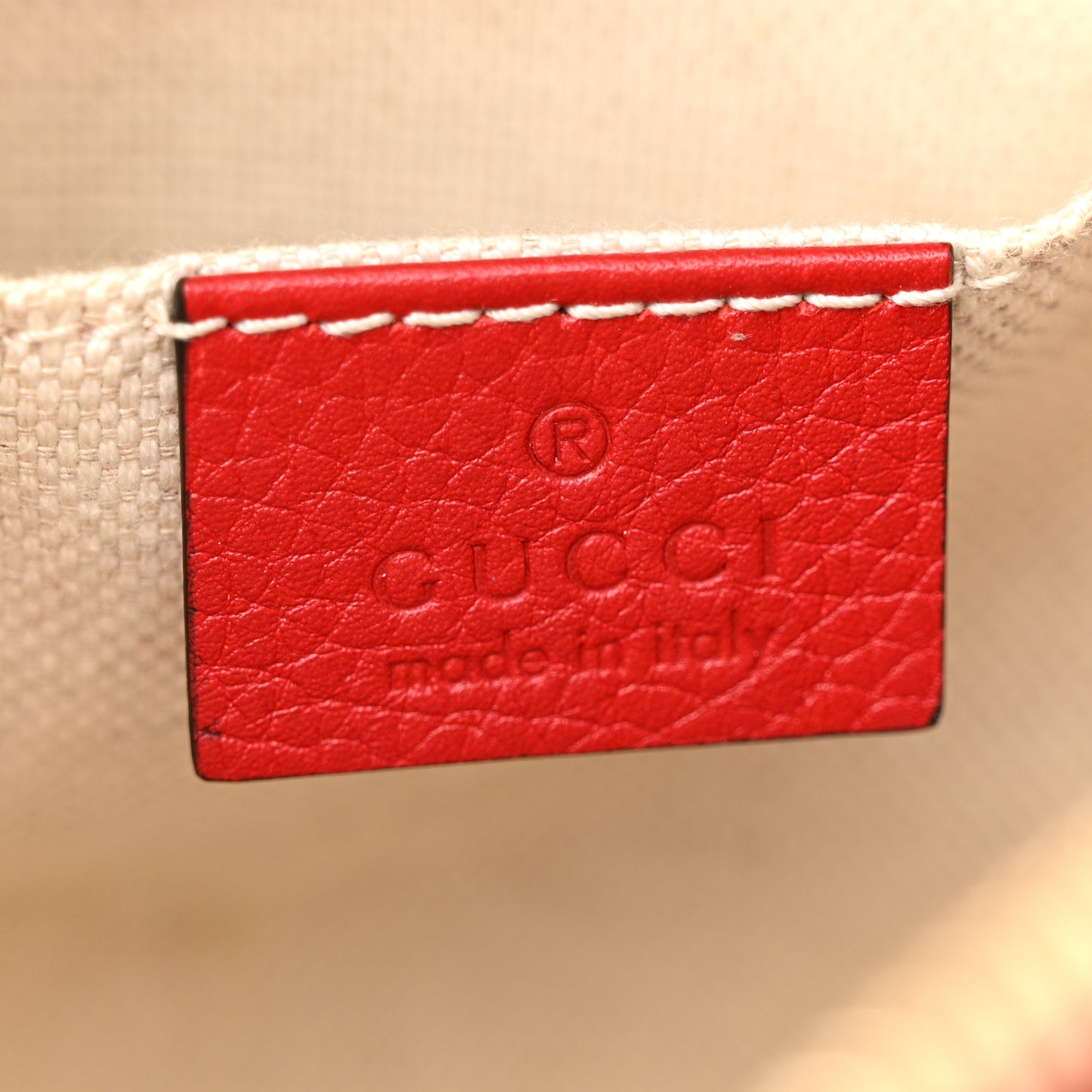 Pebbled Calfskin Small Soho Disco Bag Tabasco Red