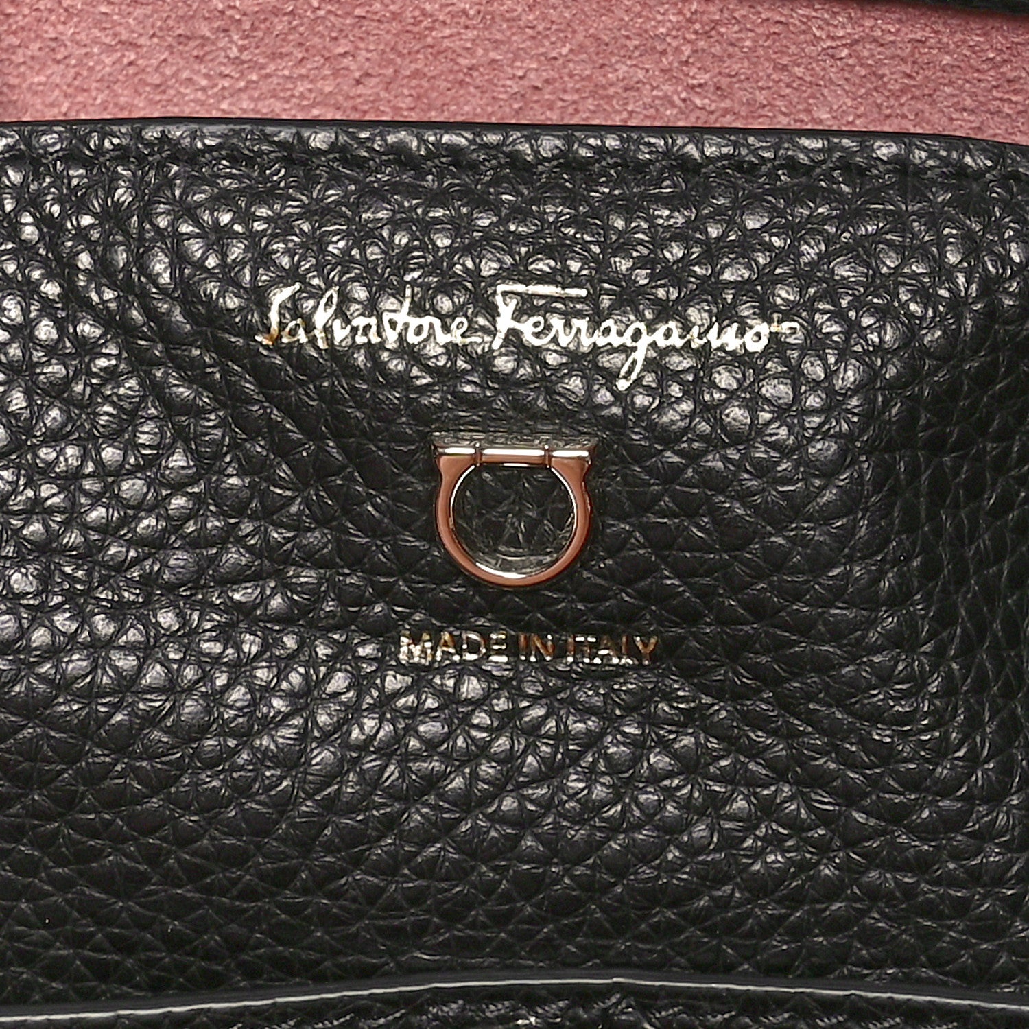 Salvatore Ferragamo Calfskin Gancio XL City Backpack Black 6 of 11