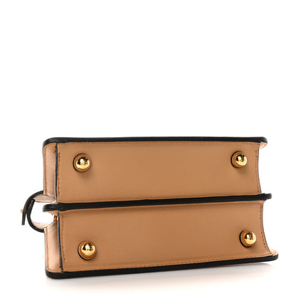 Fendi Shiny Nappa Petite Peekaboo I SEE U Satchel Miele Scuro 4 of 9