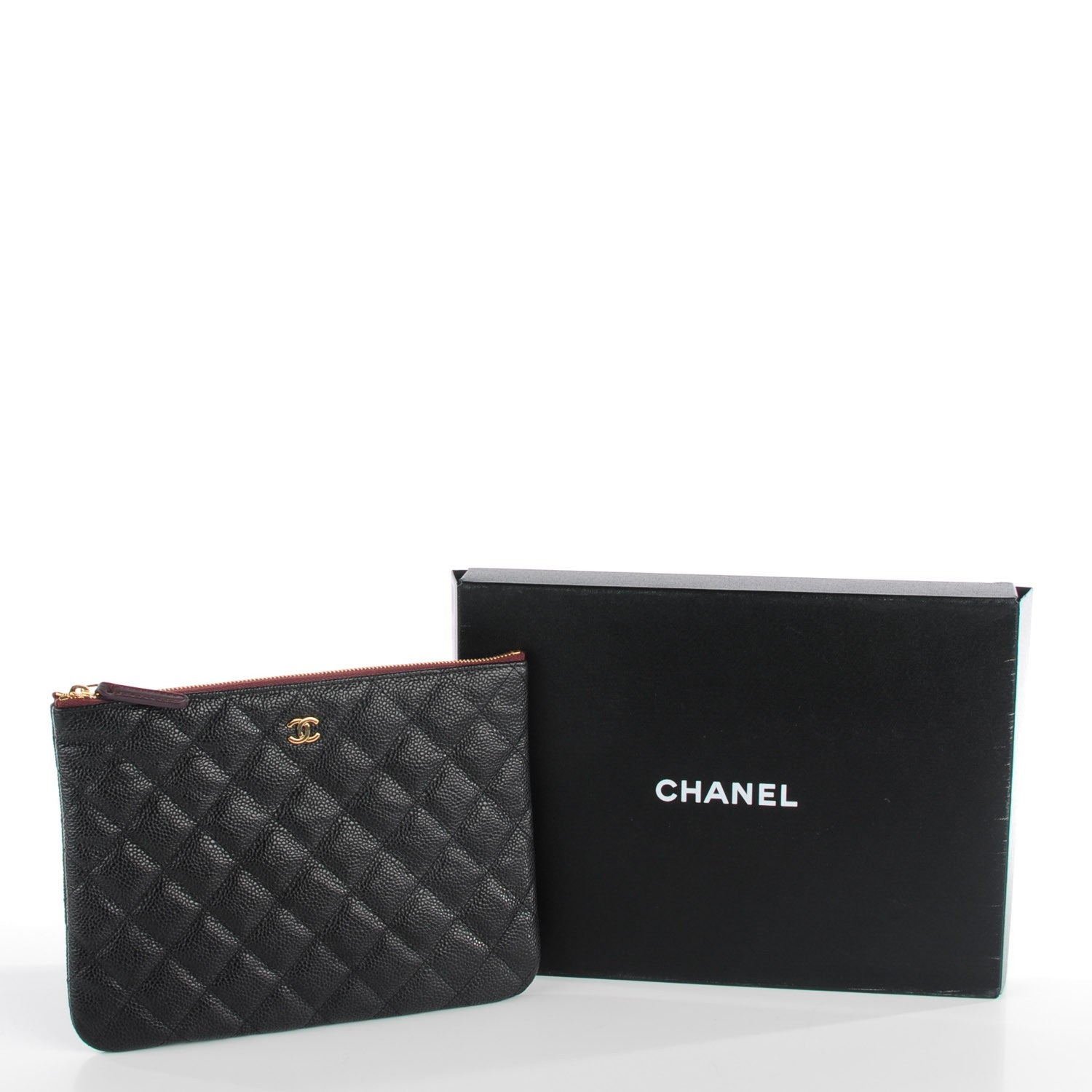 Chanel Caviar Quilted Medium Cosmetic Case Black 8 of 8