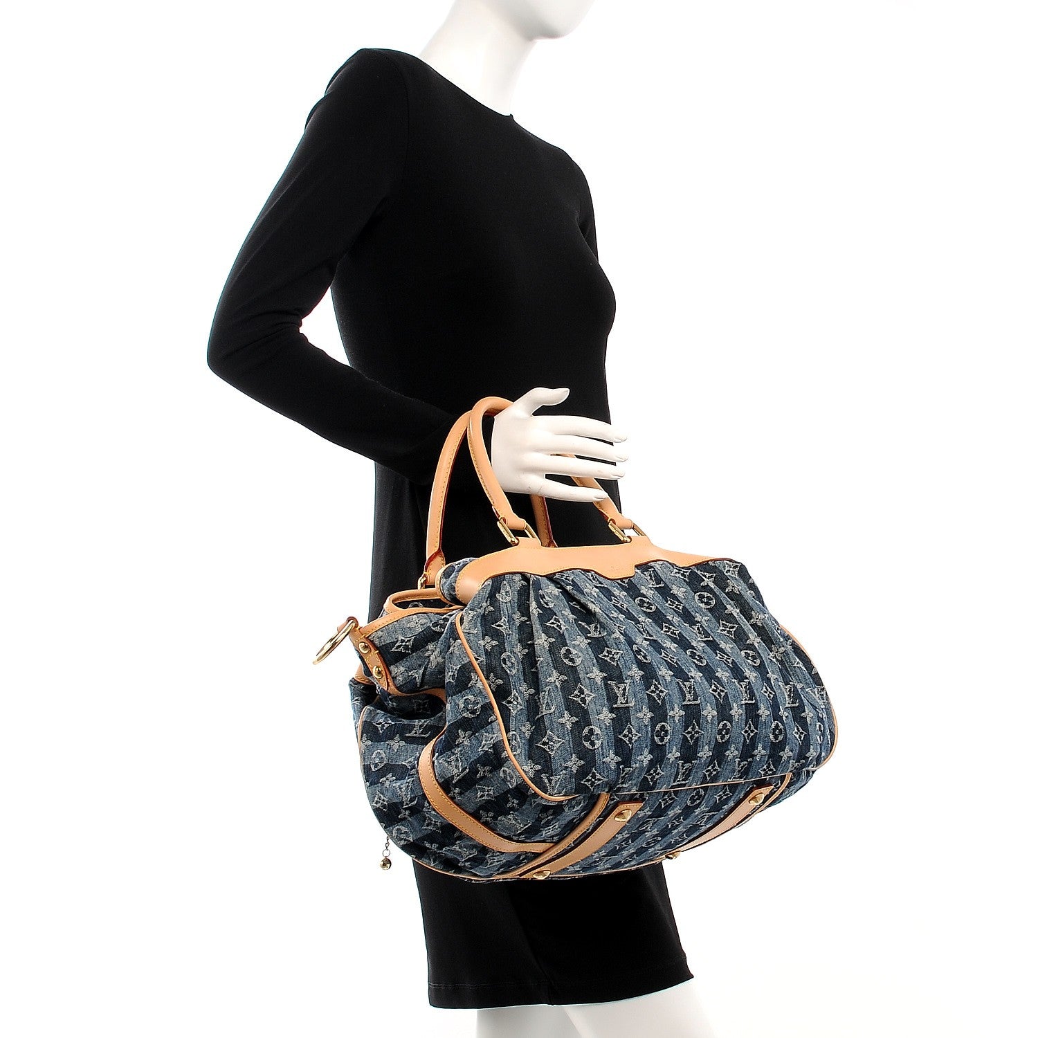 Louis Vuitton Denim Raye Cabas GM 2 of 8