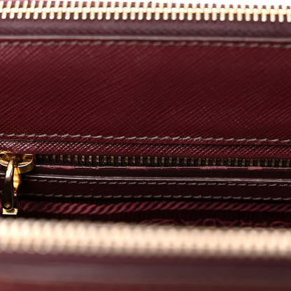 Prada Saffiano Vernice Medium Galleria Double Zip Cerise 17 of 25