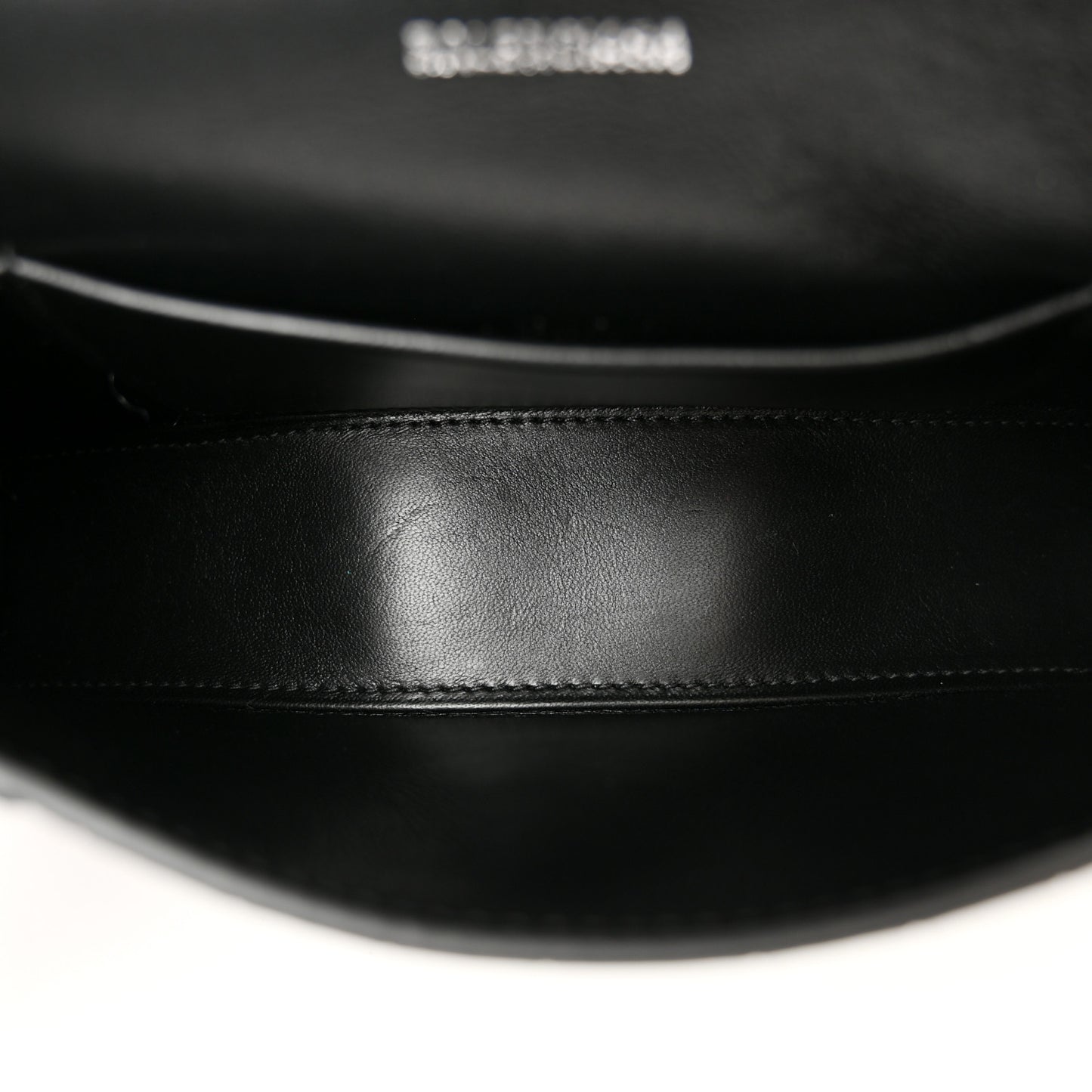 Shiny Calfskin Monochrome Crocodile Embossed Hourglass Chain Bag Black