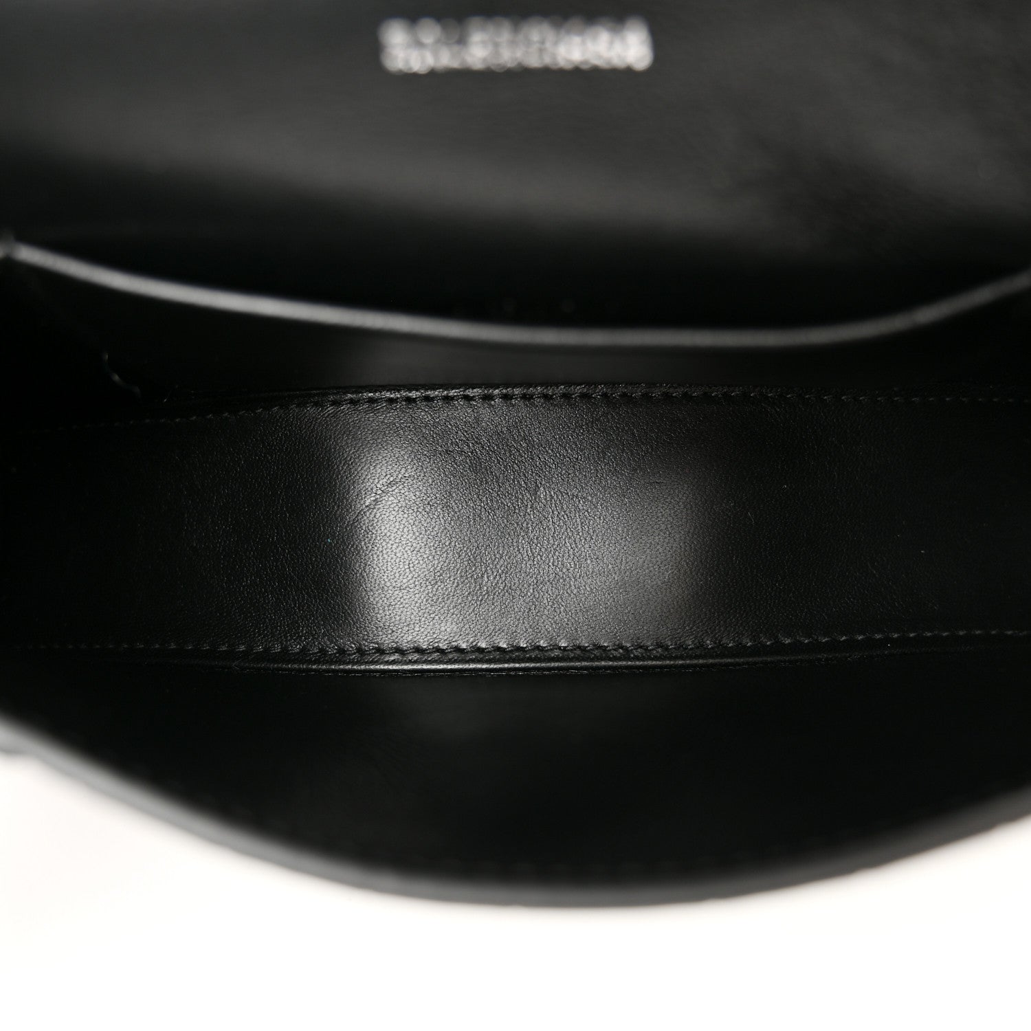 Balenciaga Shiny Calfskin Monochrome Crocodile Embossed Hourglass Chain Bag Black 5 of 9