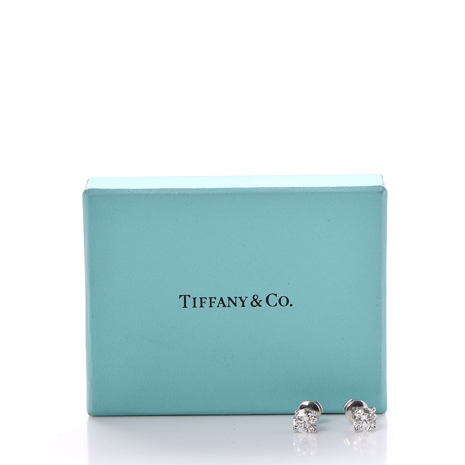 Tiffany Platinum Diamond 2.76ctw Solitaire Earrings 7 of 7