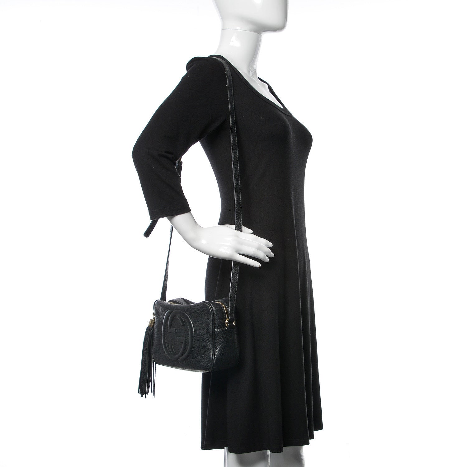 Gucci Pebbled Calfskin Small Soho Disco Bag Black 2 of 14