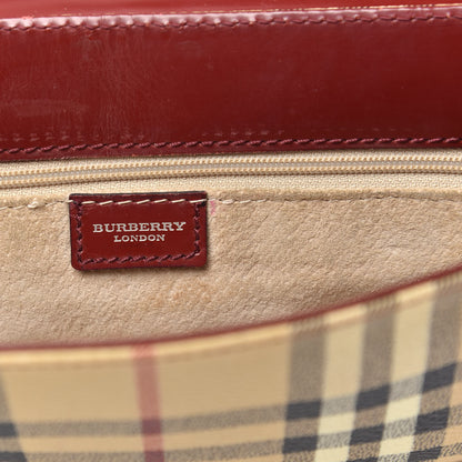 Burberry Haymarket Check Shoulder Bag Military Red 6 of 17