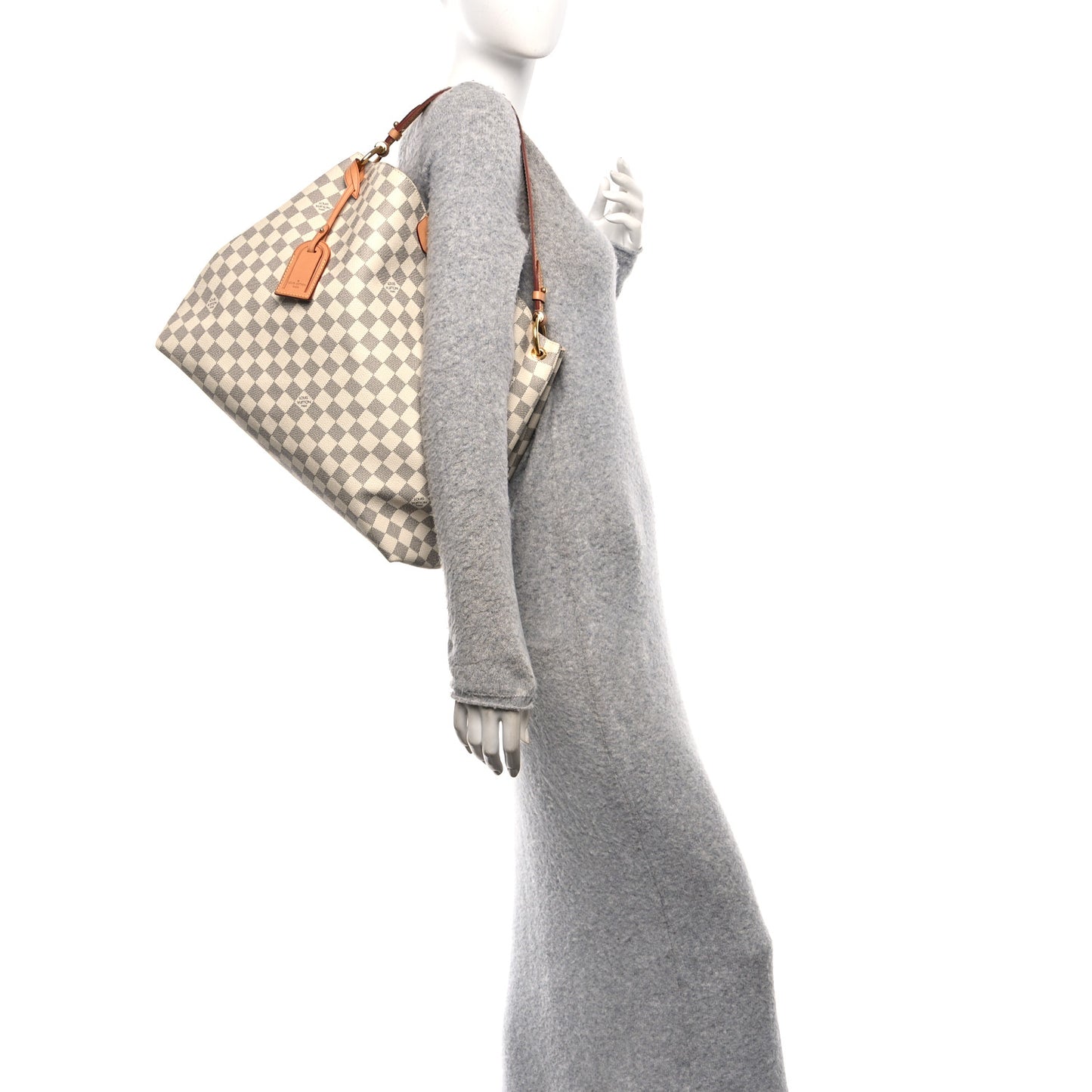 Damier Azur Graceful MM Rose Ballerine