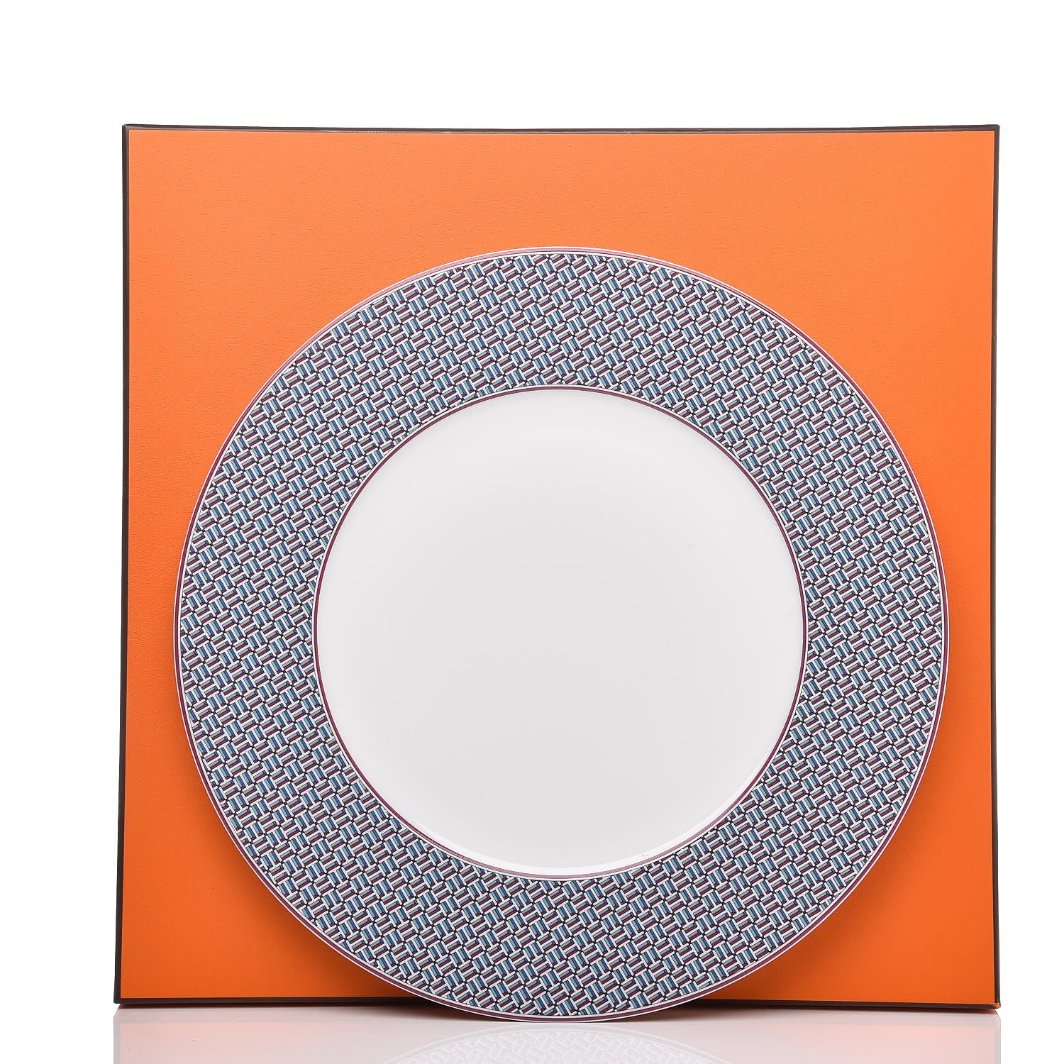 Hermes Porcelain Tie Dinner Plate Set of 2 4 of 5